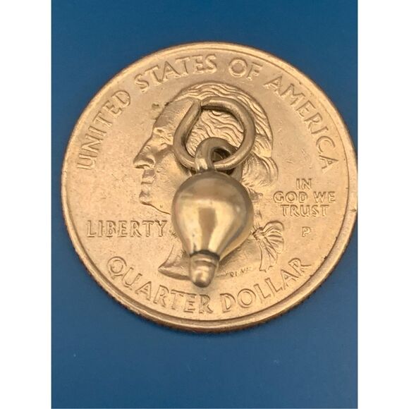 Lightbulb Sterling Silver Jewelry Charm #lights on - Picture 3 of 3